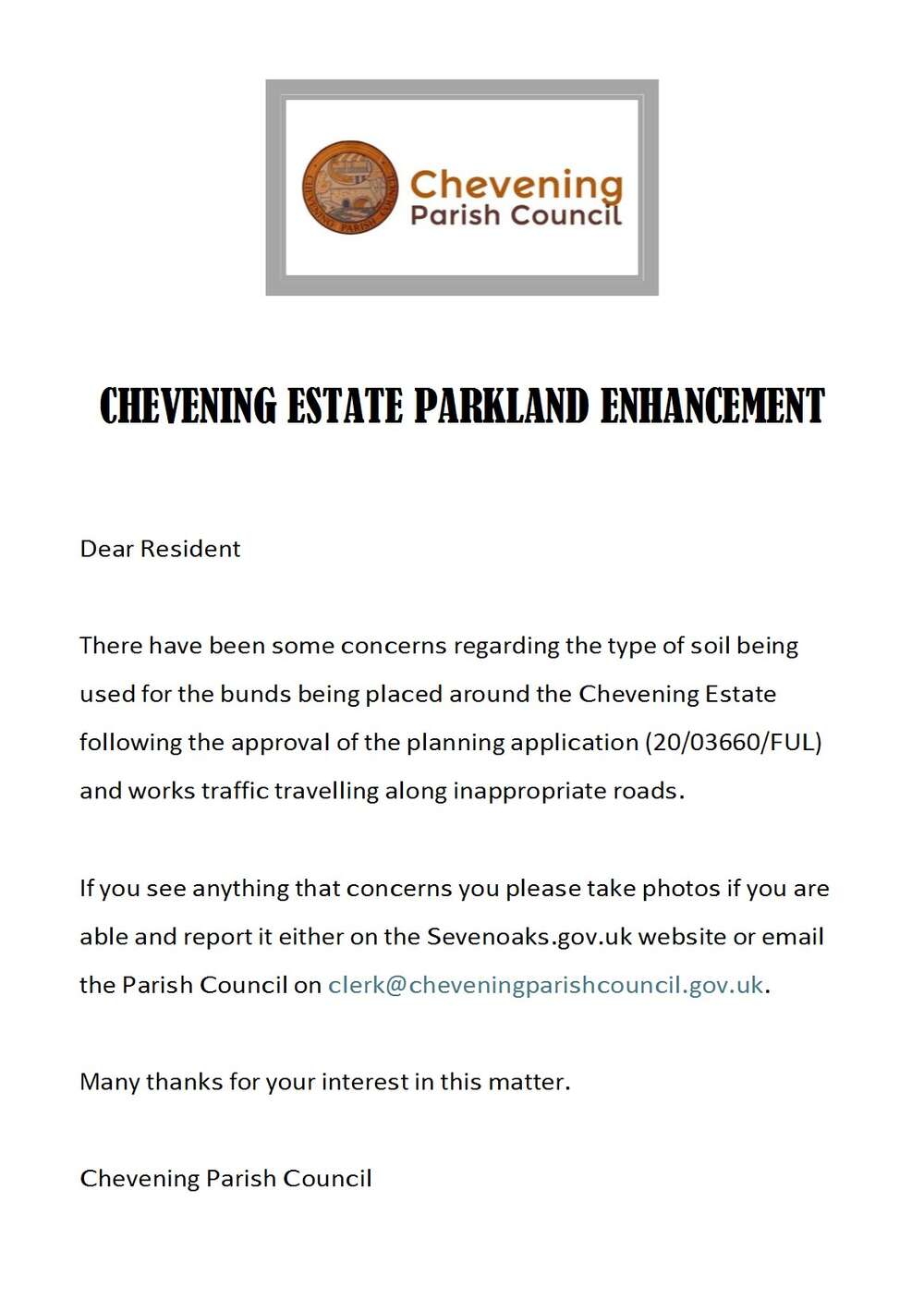 Chevening Estate Enhancement Scheme